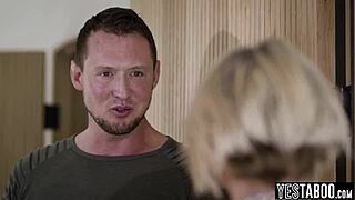 whoa big tits milf granny takes monster cock anal in wild threesome with tenant hubby 😈🍑