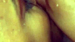 black couple's steamy shower turns into wild double facial cumshot