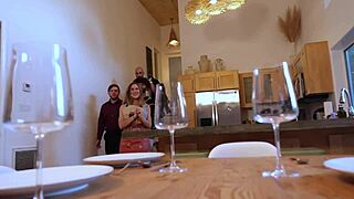 Whoa taboo thanksgiving slut Chloe Kreams squirts double stuffed hard!! 🔥💦