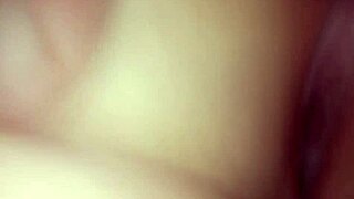 A young woman strips during workout as cock enters her pussy up close.