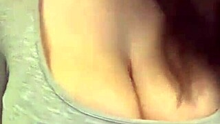 stepmom sneaks in with those naked milky natural tits to suck cock on webcam