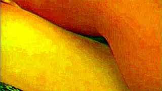 amber peach bends over bed offering her tight useful gaping butthole