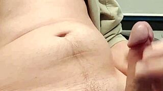Muscular German Bodybuilder Wanks Huge Shaved Cock Close-Up Cum