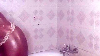 Crazy Bitch Fucks Nigeria's Biggest Dick in Shower After Bathing