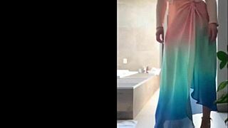 sensual curvy brazilian dances in nylon miniskirt outdoors 💃✨