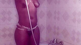 Crazy Bitch Fucks Nigeria's Biggest Dick in Shower After Bathing