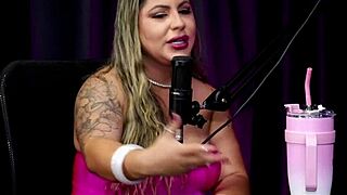USA NERD LATINA TEEN VIBRATES WET PUSSY AFTER BATHROOM CONFESSION ON SHEER RED!