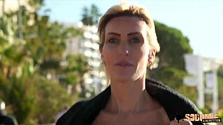 anouk blonde french milf assfucked mmf group in lingerie