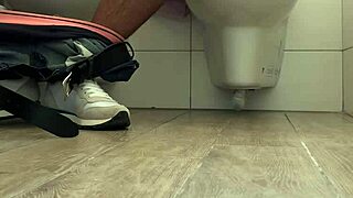 dude spycam catches friend jerking hard in bathroom to huge orgasm! 💦😲