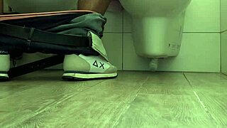 dude spycam catches friend jerking hard in bathroom to huge orgasm! 💦😲