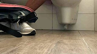 dude spycam catches friend jerking hard in bathroom to huge orgasm! 💦😲