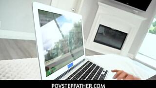daddy ever seen your hot 18+ stepdaughter april olsen deepthroat like this pov?