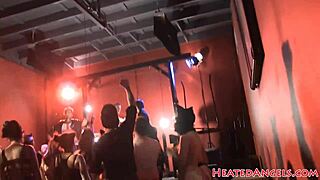 Goth babes with piercings tattoos backstage flashing emo elegance in bizarre comic shoot?