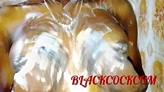 from bathroom to bed fingering my horny skinny tits and small waist sexy cock play 💦🛁🛏️