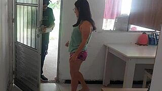 scared housewife trades her huge ass freedom with cop hunting her husband
