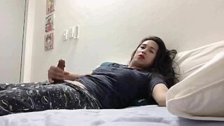 hot shemale anairb jerks monster cock to huge cumshot 💦🍆🔥