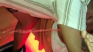 he makes his latina housewife wife squirt hard in their amateur swingers group play with tattoos.
