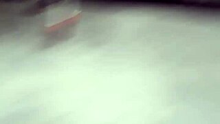 Mature Lady Flashes at Laundry Mat