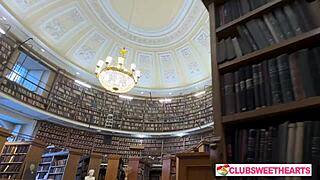 Steamy 18yo Lesbians Crave Library Touches