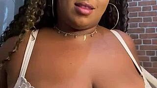 hey check out this busty brazilian bbw showing off her deep cleavage on webcam