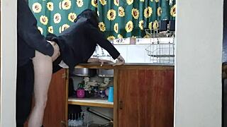 Young Tattoo Babe Bends for Boss's Old Cock Doggystyle Cuckold Fuck?