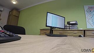Loan4k Blonde Pays New Car Debt with Agent's Cock in Office Casting