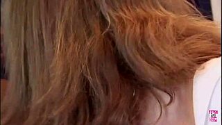 😈 she endures whipping then gulps two huge cocks deep throat!