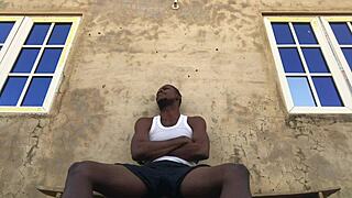 Bad Bitch Bent Over Outdoor Riding Big Black Cock Doggystyle to Squirting Stupor