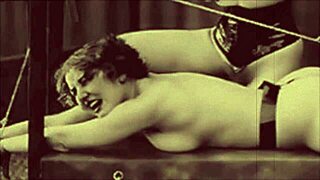 dark lantern brings antique bdsm bondage fucking with hairy milf beavers in steam age retro style