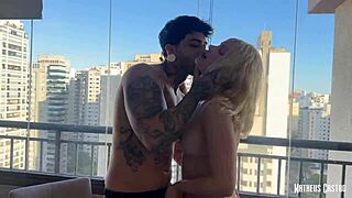 vivian lola teases on apartment balcony in camisole