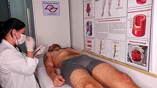 damn nurse uniform got me hard instantly with her juicy latina big ass big cock deepthroat in hospital patient foreplay wet pussy lick