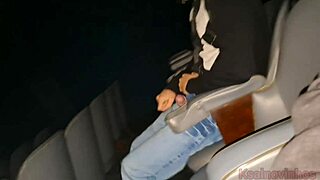 Corno Watches Wife Suck and Fuck Strangers in Porn Cinema for Cum in Mouth