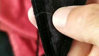 Japanese wife dirtied with used panties in anal creampie