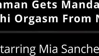 freshman mia sanchez spreads her shaved pussy on hospital bed as nurse uses hitachi vibrator for mandatory gaping orgasm