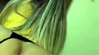 slid her thong aside for hidden rough homemade pov sex with my sexy wife