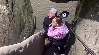 Colombian Whore Delivers Bent-Over Blowjob in Guatape Peñon