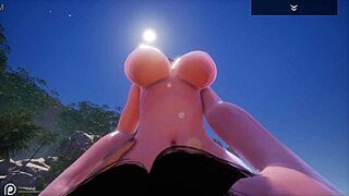 Three big tit big ass MILF lesbians fuck wet pussies in steamy beach threesome orgy