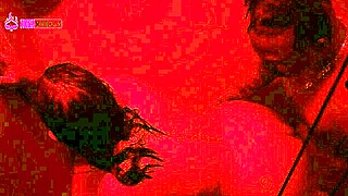 Huge black cock destroys phat ass teen in redroom shower pound