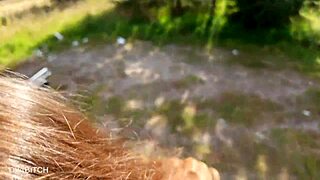 i spotted guy jerking in car so i helped but it turned into rough outdoor fuck