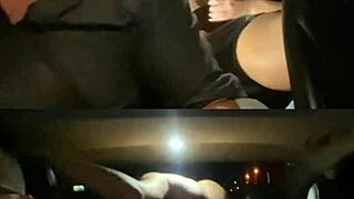Hey, watch this cuckold wife fuck her lover in the uber backseat while hubby drives?