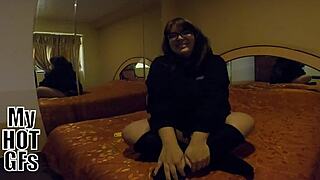 hot fucking with beautiful chubby mimi! big tits bounce, shaved pussy takes missionary cumshot