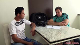 Melyna Merli gorges two massive cocks