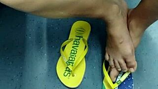 Ever Caught a Brazilian Mature's Flip Flop Tease in Hidden Candid?