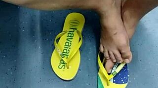 Ever Caught a Brazilian Mature's Flip Flop Tease in Hidden Candid?