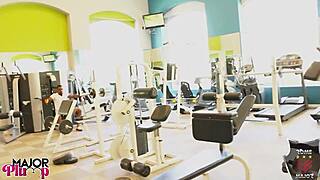 Sofia flirts in gym lures Rome to fuck her ass