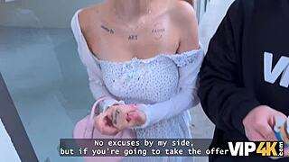 imagine this young beauty cheating on her bf with creampie right in front of him?