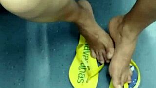 Ever Caught a Brazilian Mature's Flip Flop Tease in Hidden Candid?