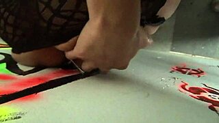 hey sabrina's back at the glory hole 😈 getting her shaved pussy fucked deep 👅💦