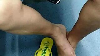 Ever Caught a Brazilian Mature's Flip Flop Tease in Hidden Candid?