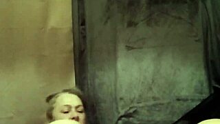 Bound french milf slave spanks pussy with huge dildo session